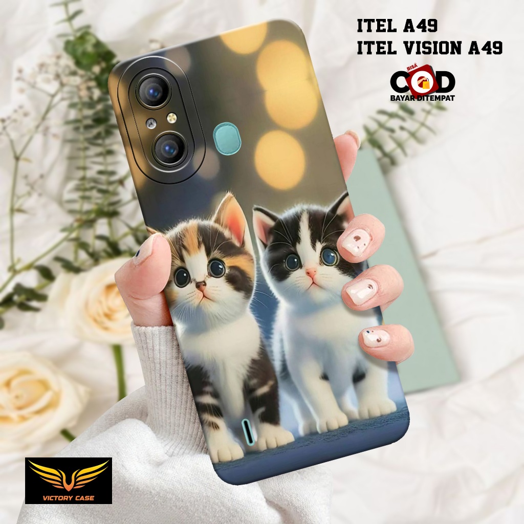 Case Itel Vision A49 / Itel A49 Terbaru - Victory Case - Fashion Case Kucing - Softcase Hp  Itel Vis