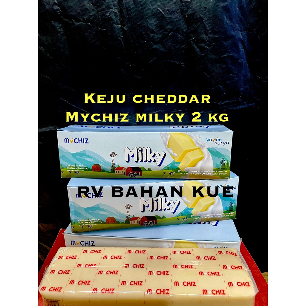 

Toko RV Bahan Kue (Beli 3 lebih MURAH !!)Keju Cheddar Mychiz MILKY 2kg/ MYCHIZ MILKY 2kg