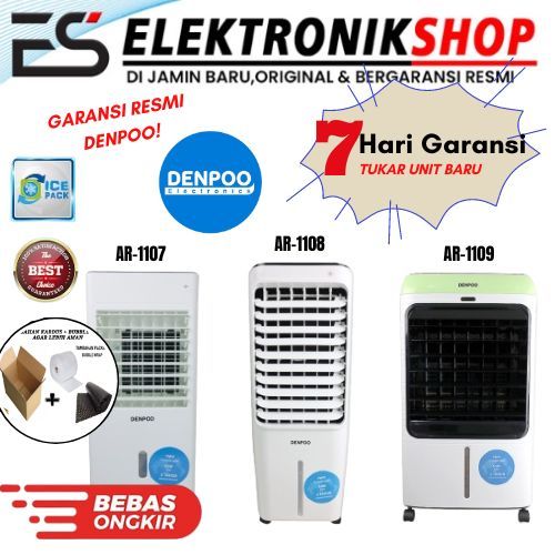 DENPOO AIR COOLER PENYEJUK RUANGAN 12 LITER FREE GEL PENDINGIN RUANGAN DENPOO AC PORTABLE BERGARANSI