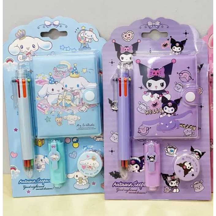 

Set Notes Pulpen, Stabilo, Washi tape Sanrio