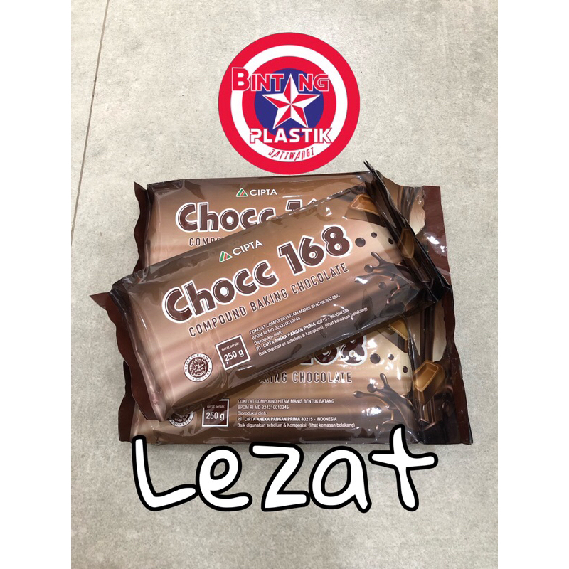 

TOP BRAND! Cokelat Blok CHOCC 168 250gr / Coklat Batang / DARK Chocolate Compound / WHITE Chocolate Compound HALAL