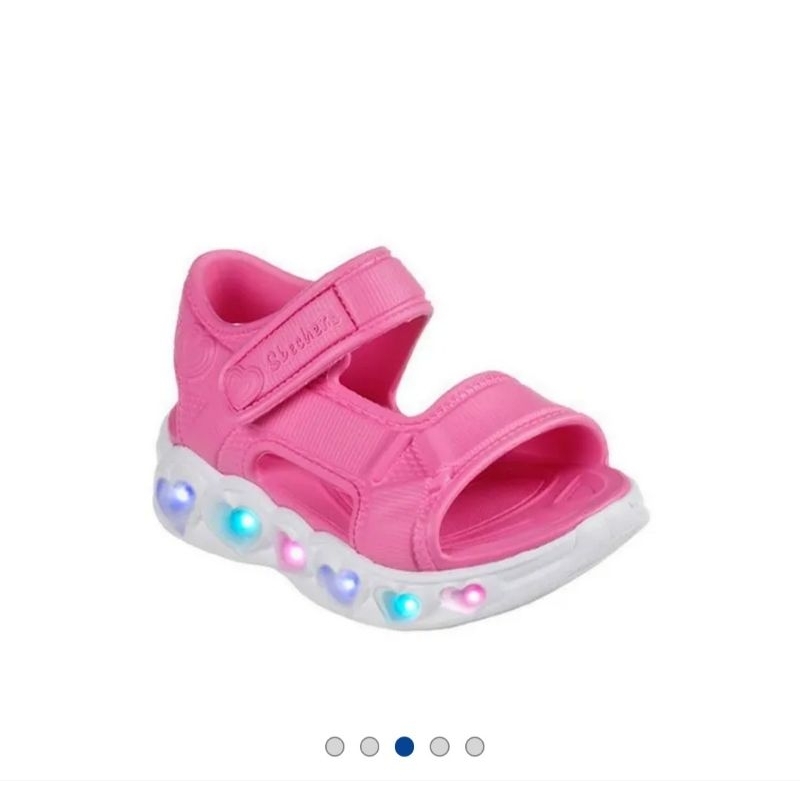 Skechers Heart Lights Girl's Sandals Pink - Sepatu Sandal Anak Glowing Menyala