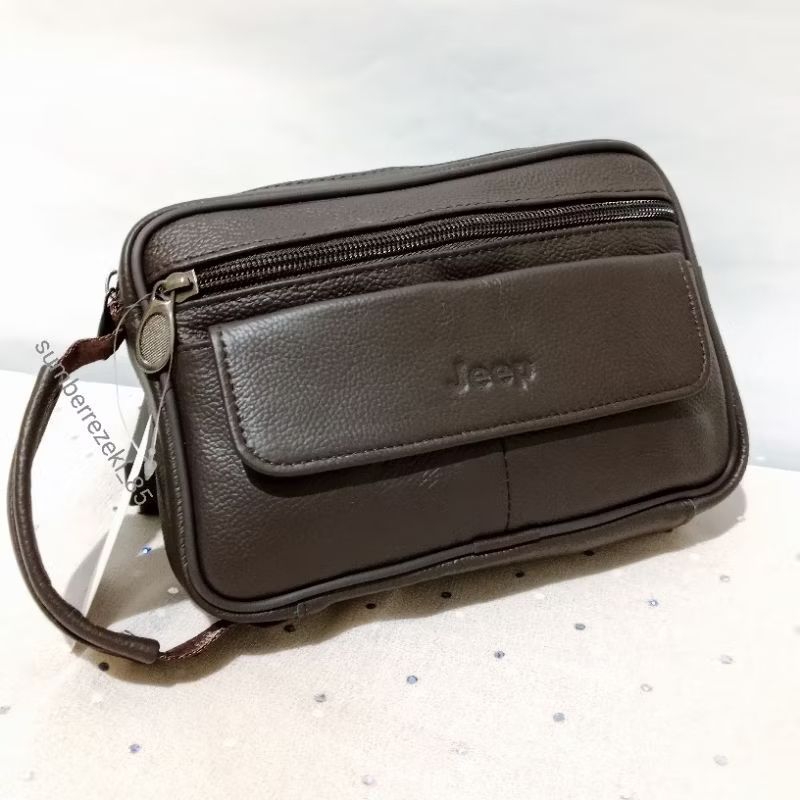 Handbag kulit asli /tas tangan pria kulit asli /pouch kulit asli