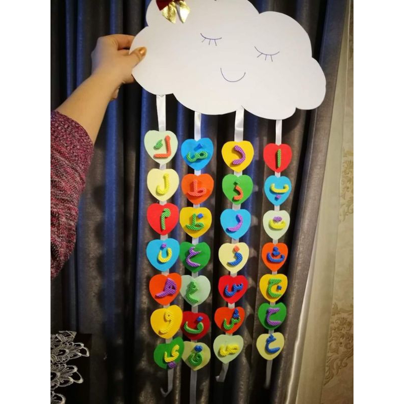 Huruf Hijaiyah spon Eva/busa ati/hiasan dinding huruf Hijaiyah