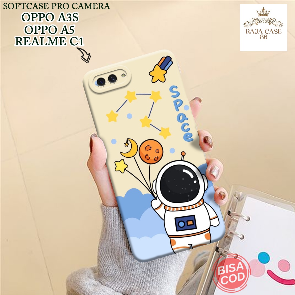 Case Oppo A3s / Oppo A5 - Rajacase - Casing Oppo A3S 4G - Motif case ASTRONOT - Pelindung handphone 