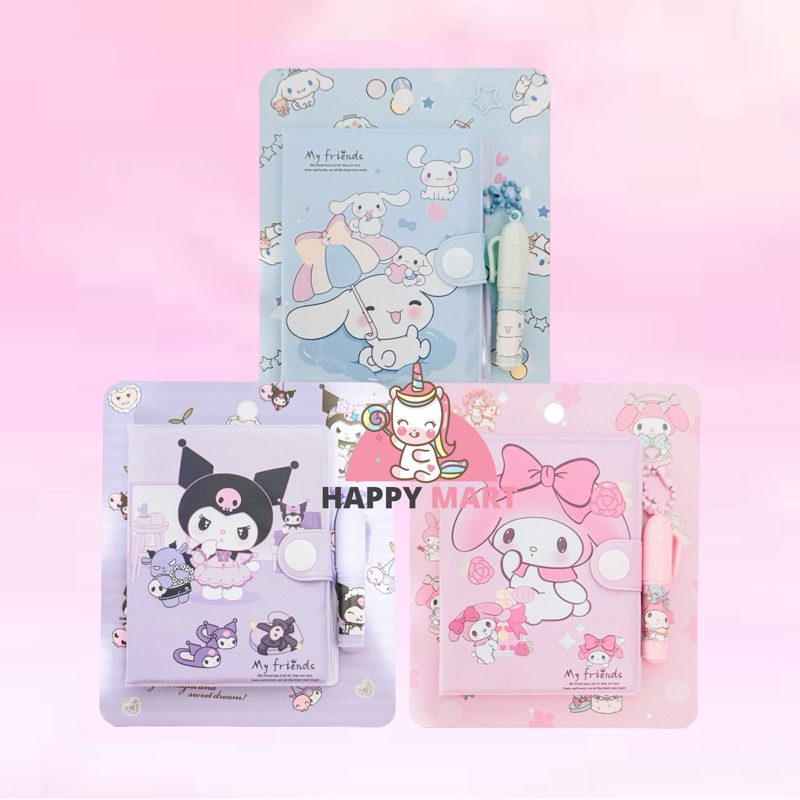 

mini note book Notes sanrio + pen / kuromi / cinnamoroll