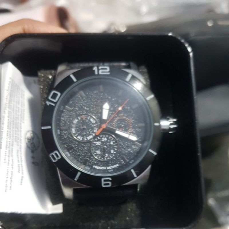 JAM TANGAN PRIA FABIEN BLACK/FABIEN BLACK WATCH/JAM PRIA SOPHIE MARTIN FABIEN BLACK