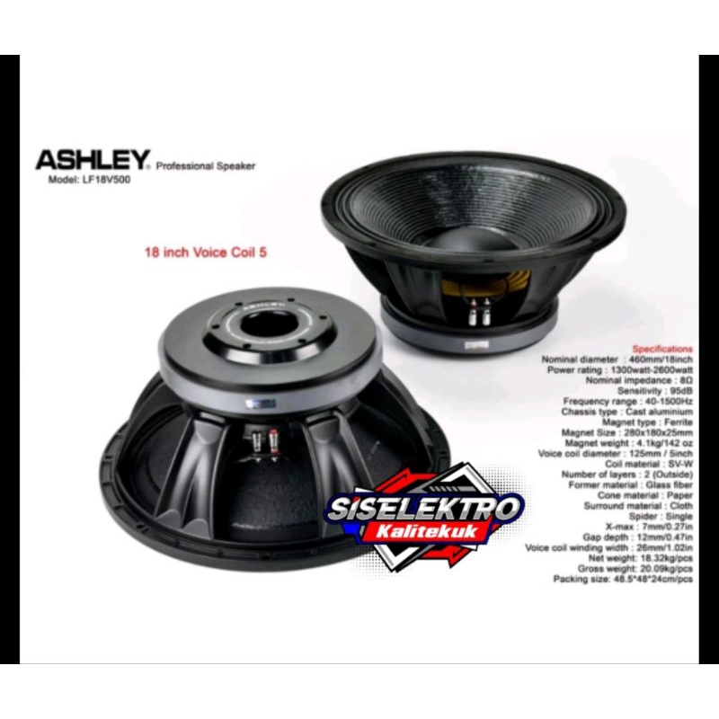 Speaker 18 Inch Ashley 18v500 18V500