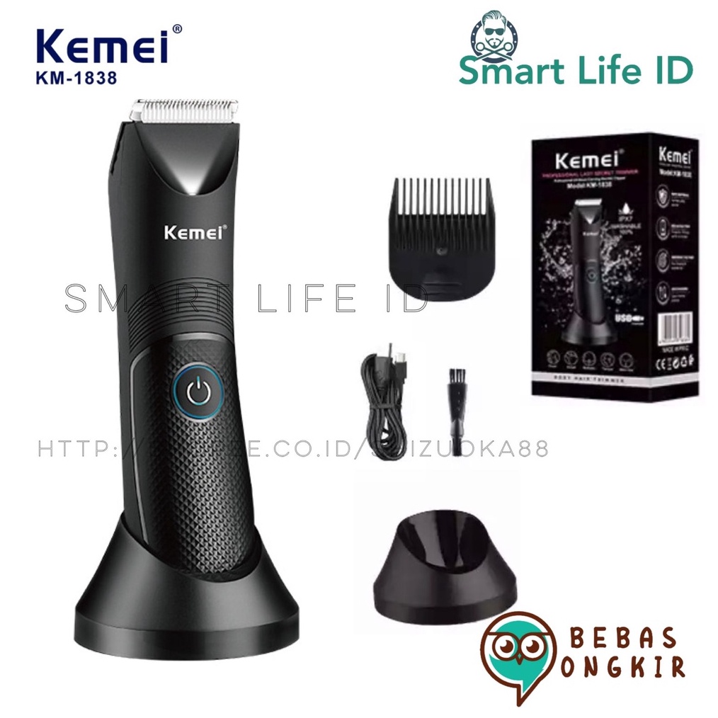 KODE J34X Alat Cukur Rambut Kemei KM1838 Hair Clipper Elektrik Professional Detailer Trimmer Mesin P
