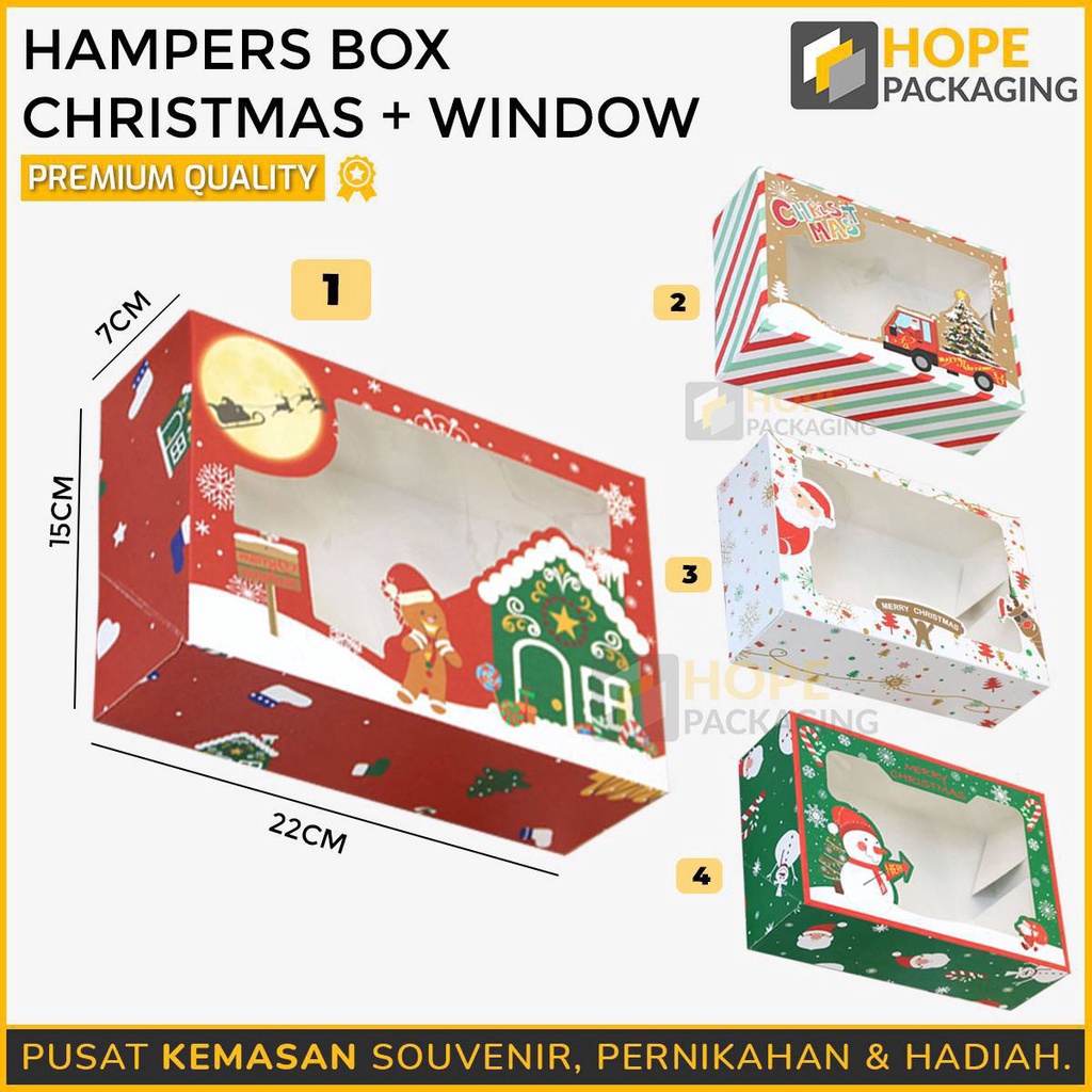 

SPECIAL PROMO Box Hampers NatalMerry Christmas Window Kotak Box Cookies Gift Box Parsel Natal Kotak Kue Nastar Kotak Hadiah Souvenir Natal Box Mika Natal Box Christmas