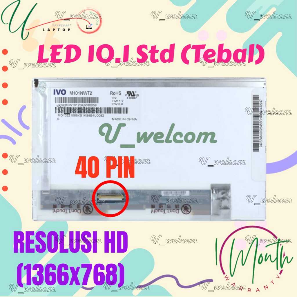 Lcd Led Zyrex SKY LM1211 10.1 inch WXGA (1024 X 600) Model Standard Tebal
