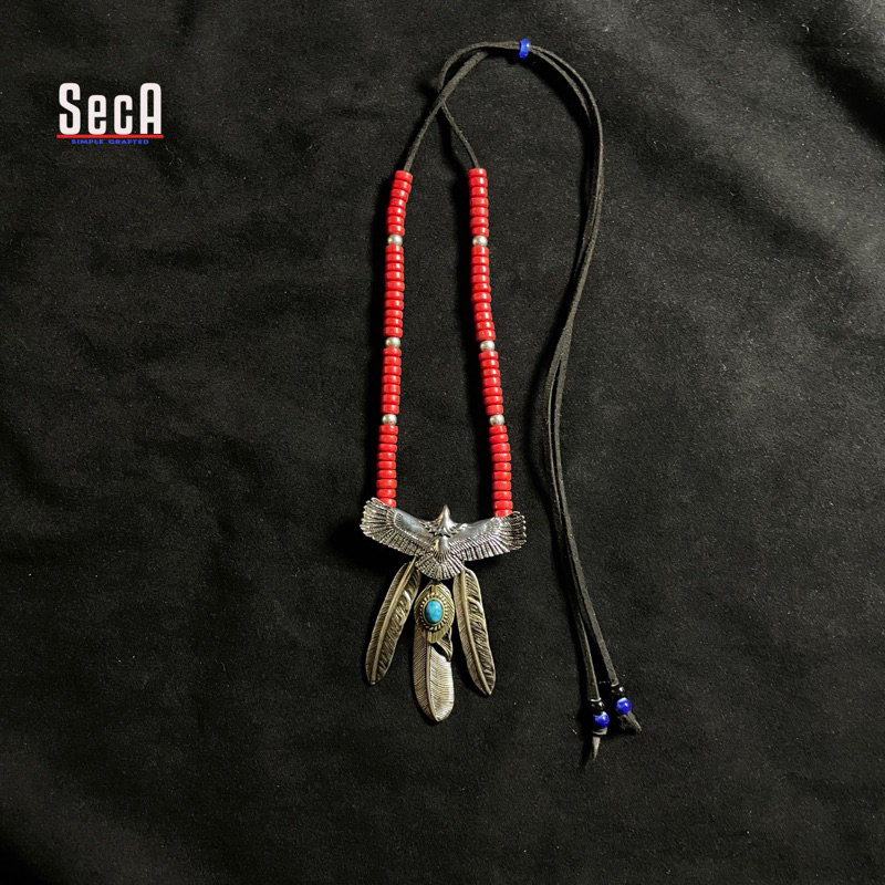 Eagle 3 pendant set/ Beads glass/ Not Goros/ Not First Arrows/ Not silver 925 /feather pendant/ Feat