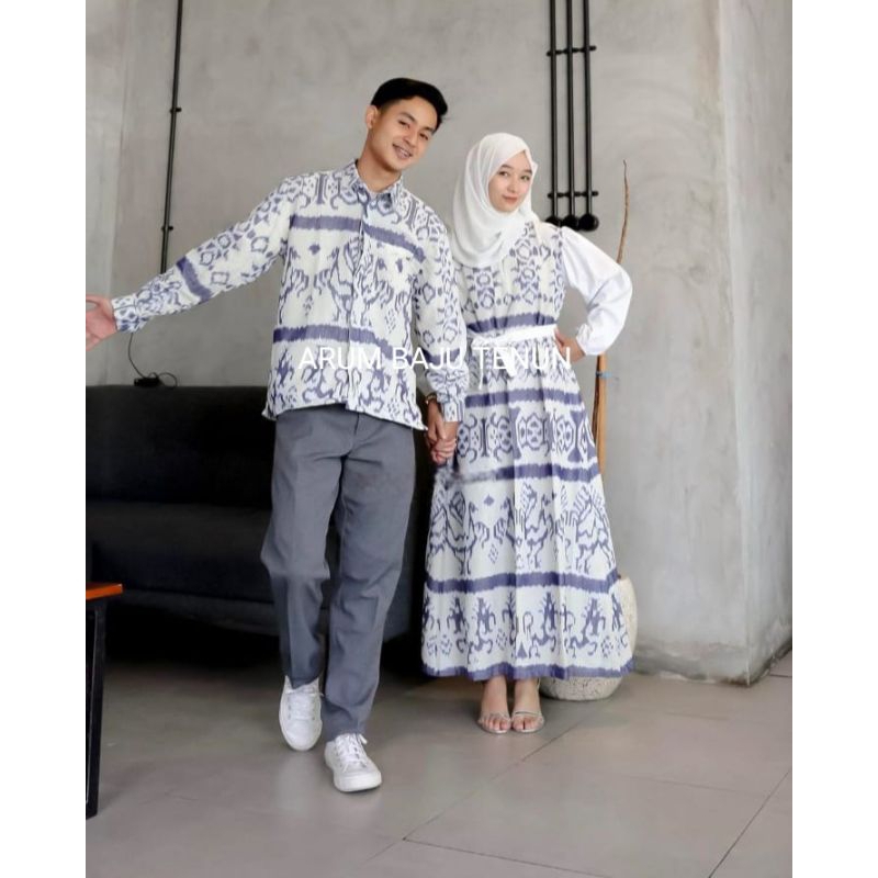 dress tenun set couple prewedding outfit kondangan