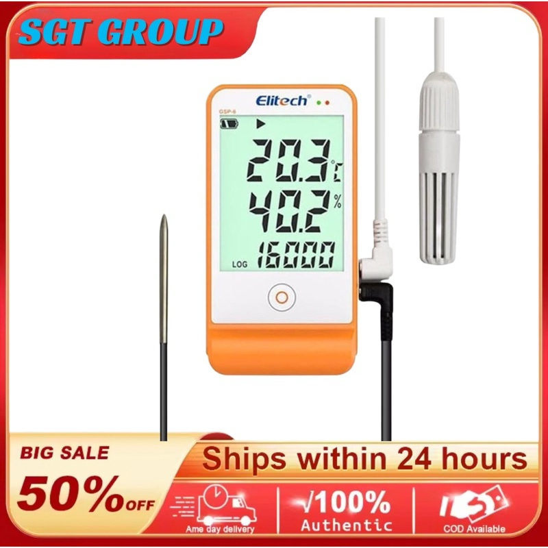 Humidity & Temperature Elitech GSP-6 Data Logger Original GSP6 Thermometer Hygrometer GSP 6 Thermo