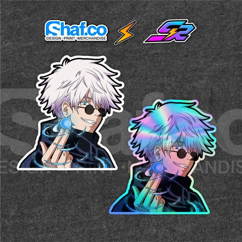 

STICKER ANIME GOJO JJT KAISEN VINYL DAN HOLOGRAM VIRAL KEREN