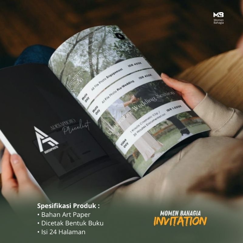 Jasa & Cetak Pricelist / Daftar Menu / Katalog Majalah Bisnis Usaha Bentuk Jasa Softcover