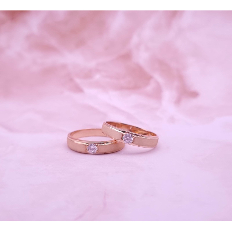 cincin nikah emas dan palladium cincin kawin cincin emas 750%(17k)