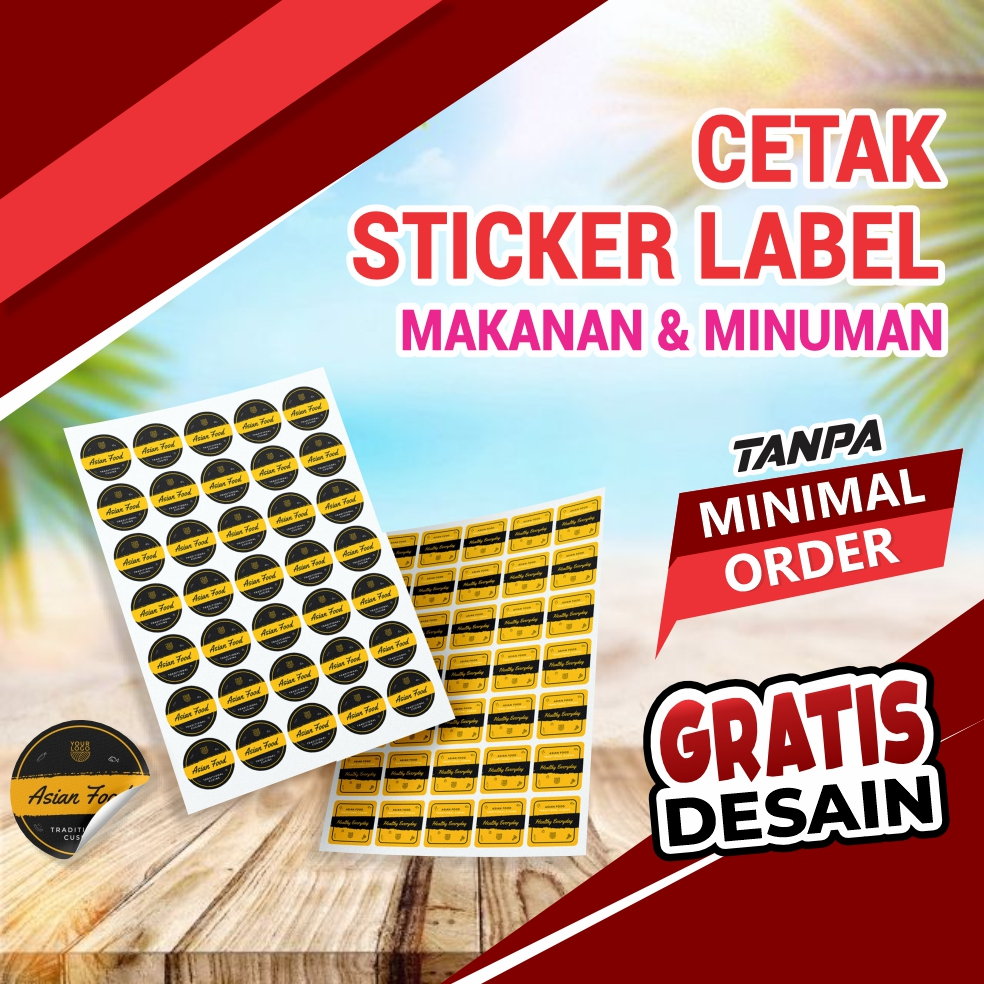 

Cetak Stiker Logo Label Makanan & Kemasan Botol Minuman