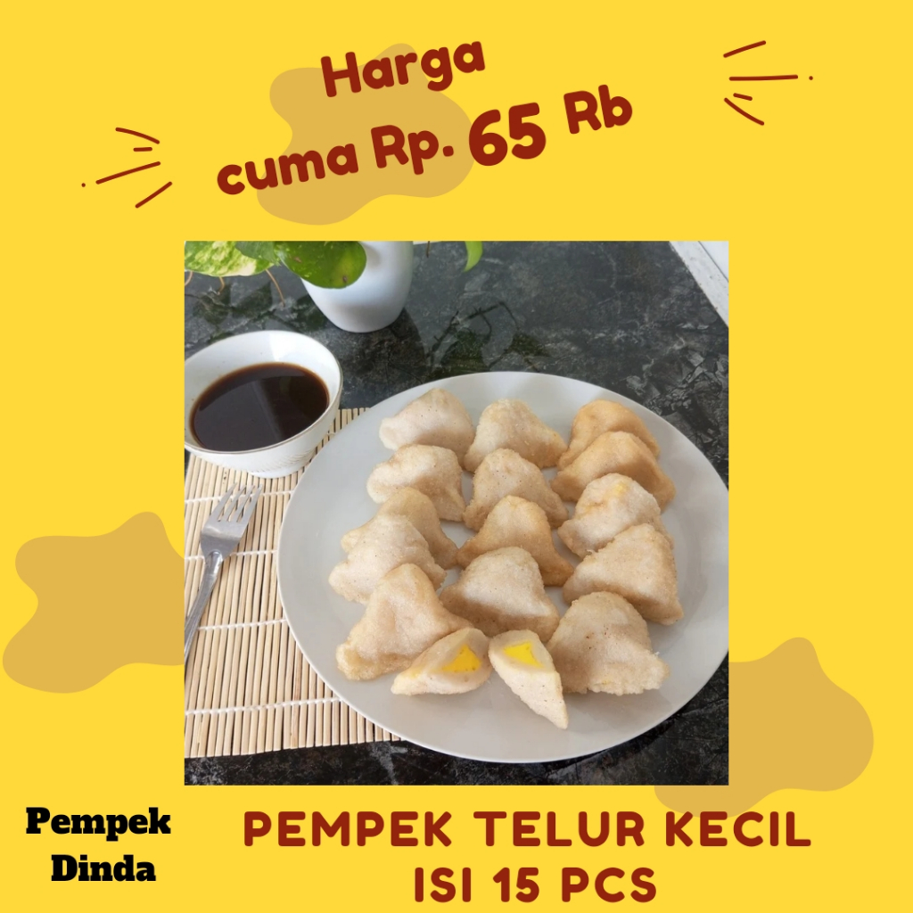 

Pempek Telur Kecil Daging Tenggiri 100%