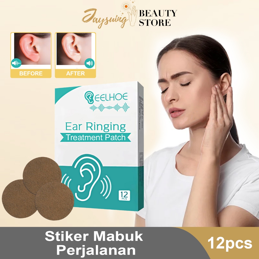 EELHOE 12pcs Obat Tinnitus Patch Herbal Pengobatan Tinnitus Patch Alat Perawatan Kesehatan Telinga/E