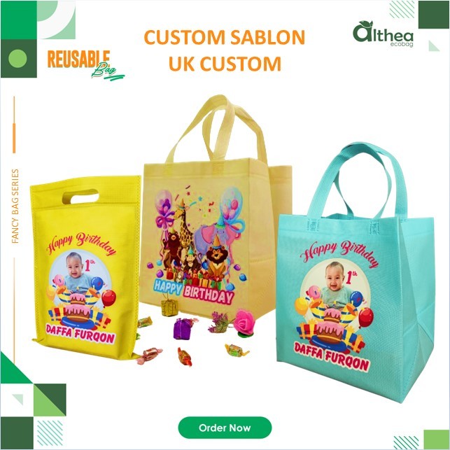 

Tas Ulang Tahun Anak Custom | Goodie Bag Ulang Tahun Anak Custom Sablon