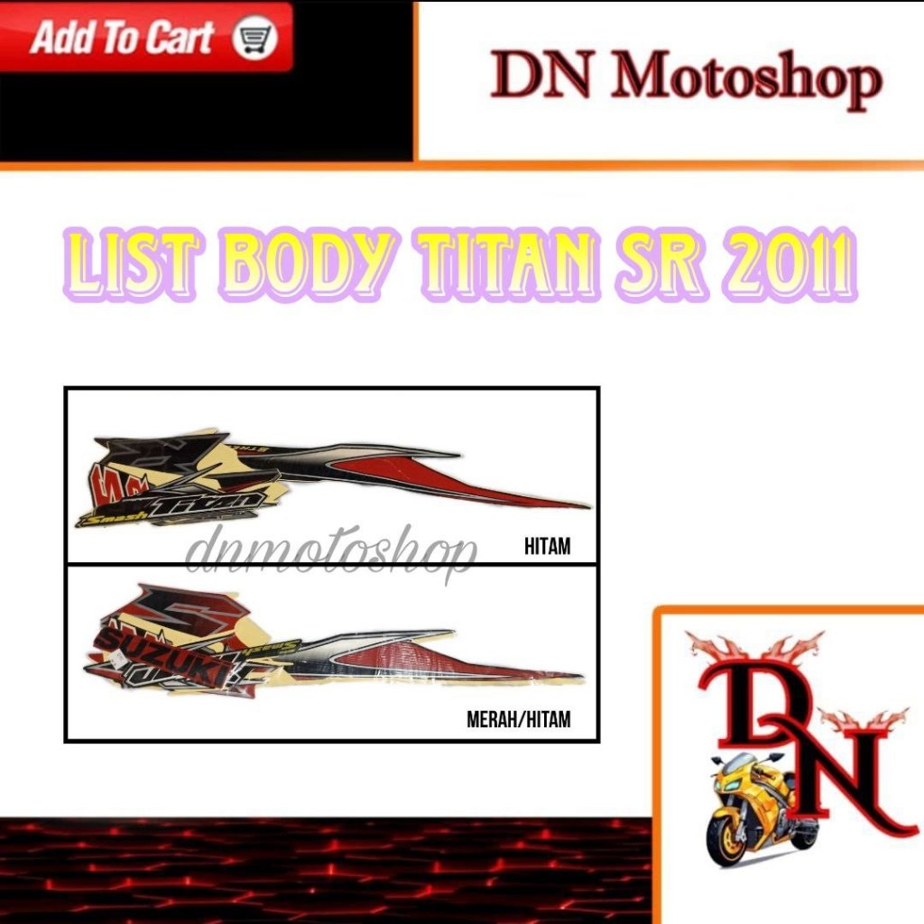 STRIPING STICKER LIST BODY SMASH TITAN SR 2011