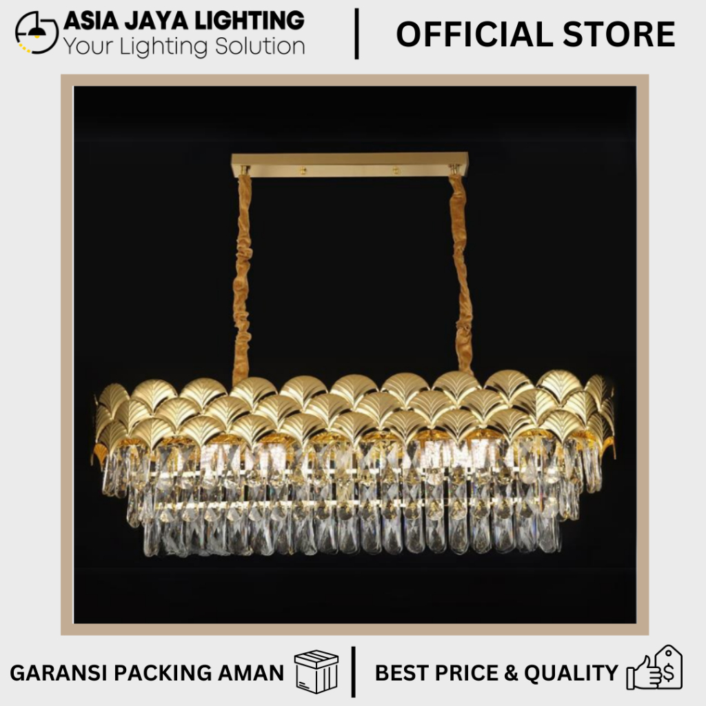 LAMPU GANTUNG KRISTAL / LAMPU KRISTAL HIAS / LAMPU KRISTAL GANTUNG / CHANDELIER KRISTAL / LAMPU KRIS