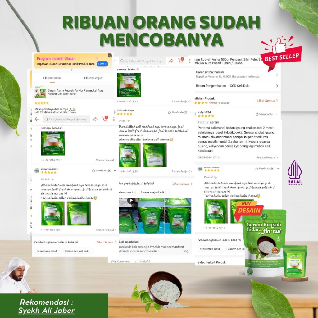 

GARAM RUQYAH BIDARA AN NUR UNTUK MENTELASARI SEGALA GANNGGUAN JENIIS JIN