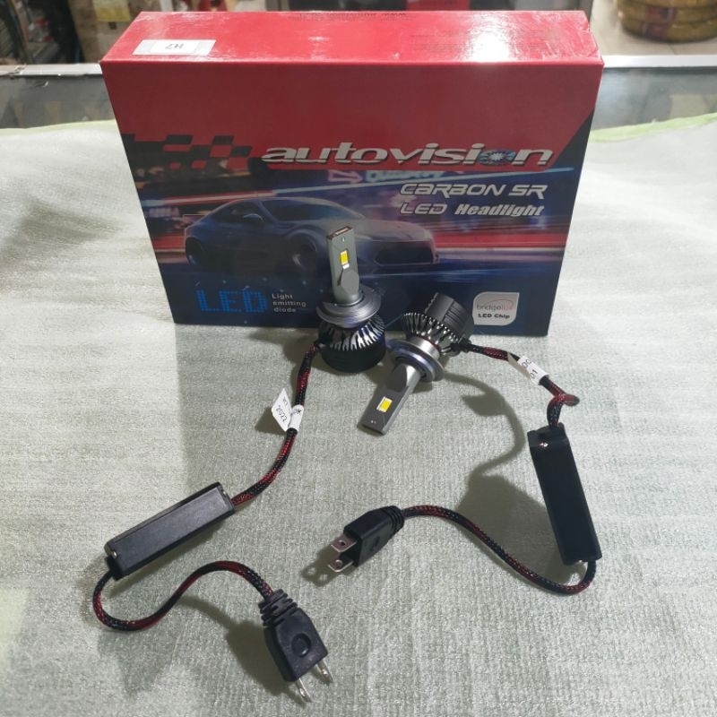 Headlamp LED Ninja 250 Fi R25 H7 100W Carbon SR Autovision 5700K LED H7 Mobil