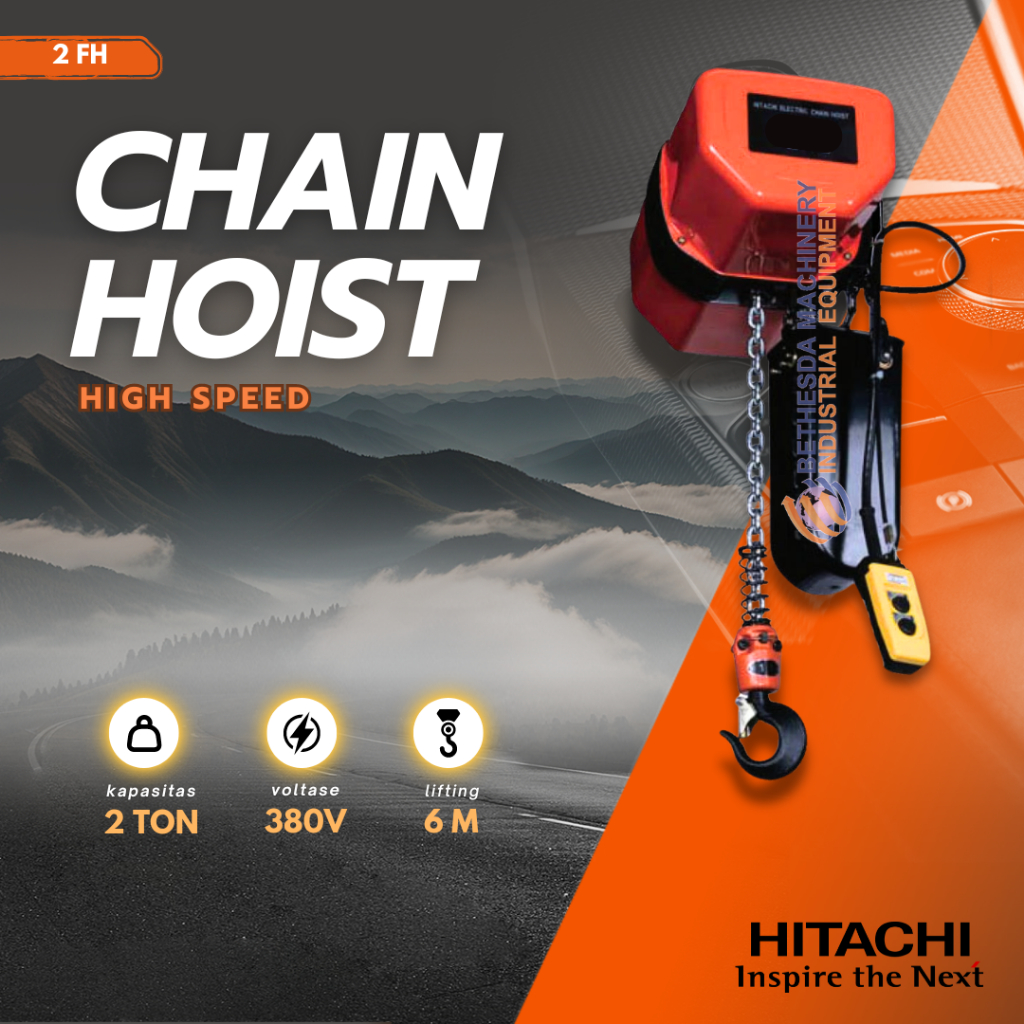 Hoist Rantai Hitachi 2 ton High Speed 2-FH