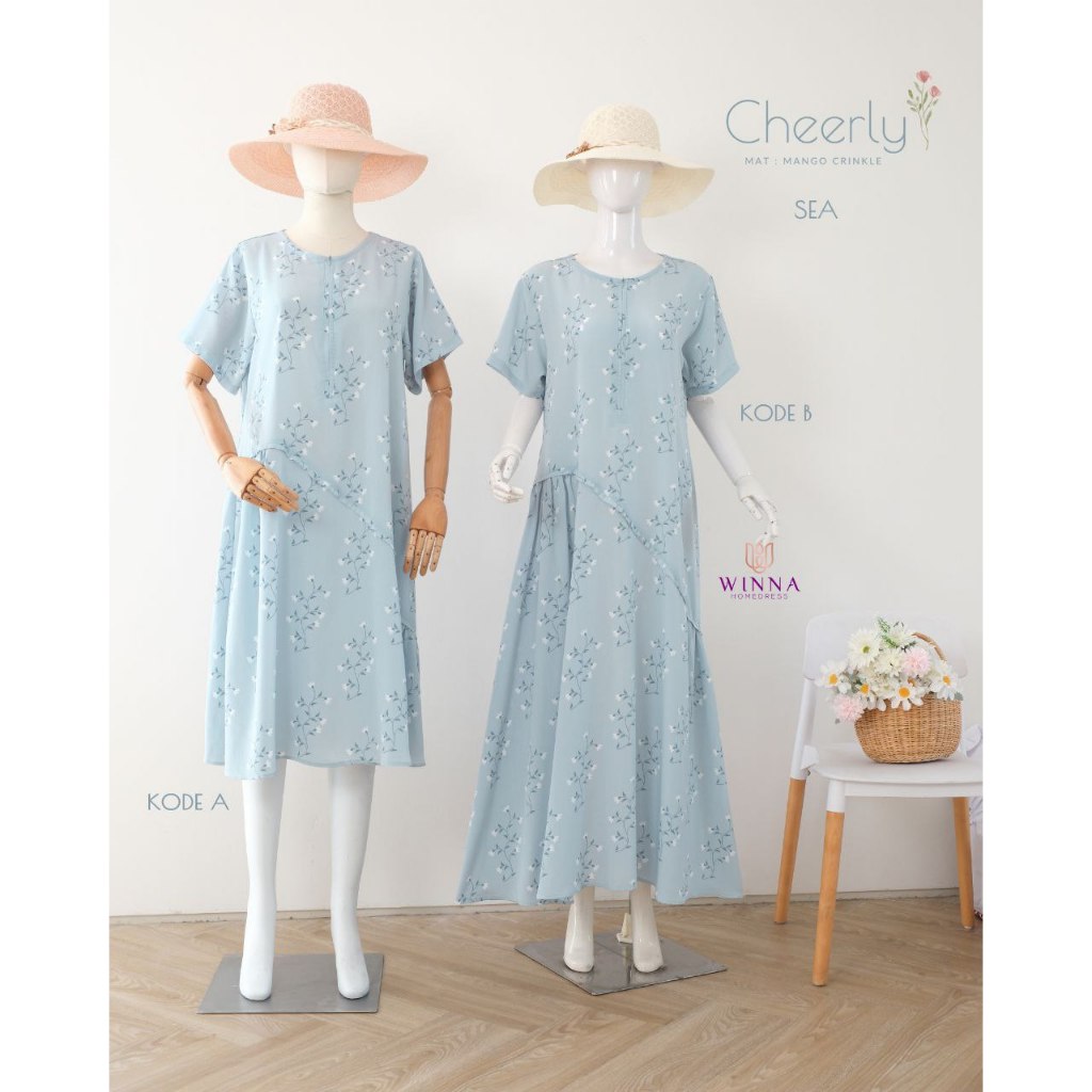 [BISA COD] CHEERLY BY WINNA (KODE B / PANJANG) | HOMEDRESS