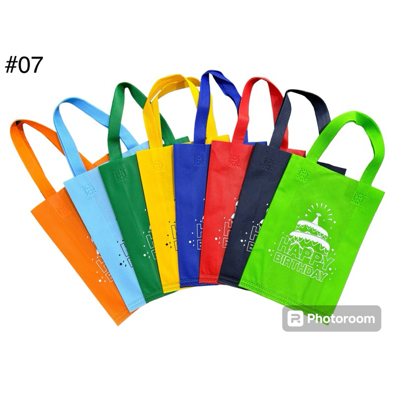 

Tas Spunbond / Tas Kain Belanja / Goodie Bag HLS ( tali lipat samping press bawah ) ULANG TAHUN 20x30+8 ( 1W )