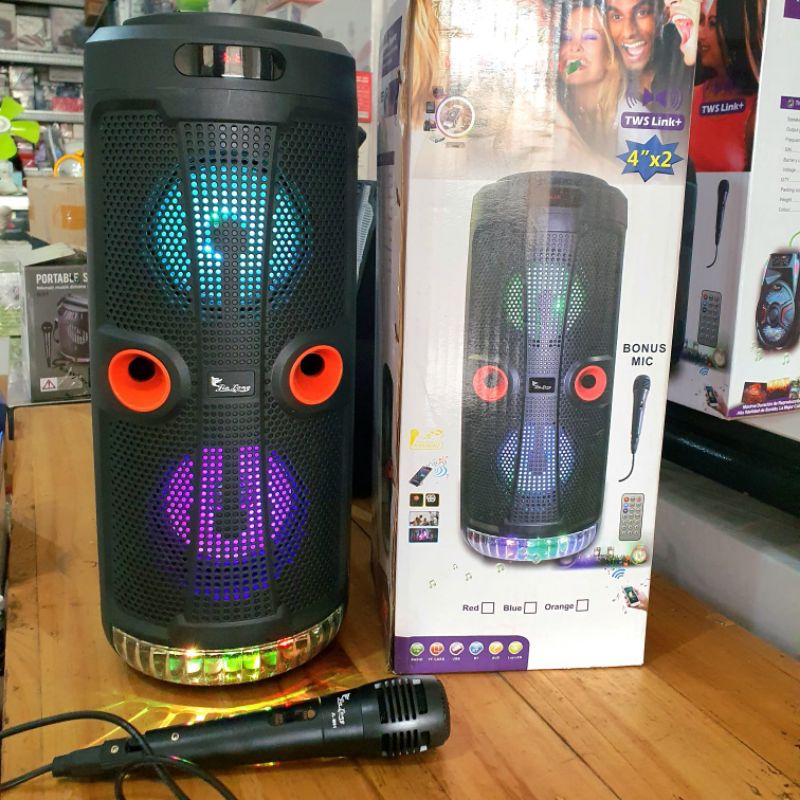 Speaker Bluetooth Karaoke Jinlong JL1711 Jin Long JL 1711 Edisi Timun  speaker aktif