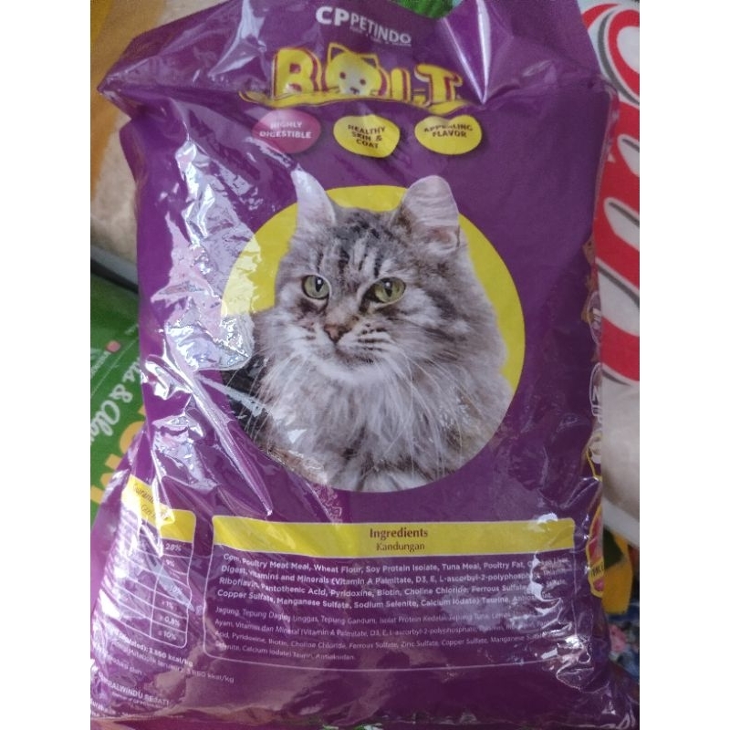 Pakan/pur kucing Bolt 800 gr