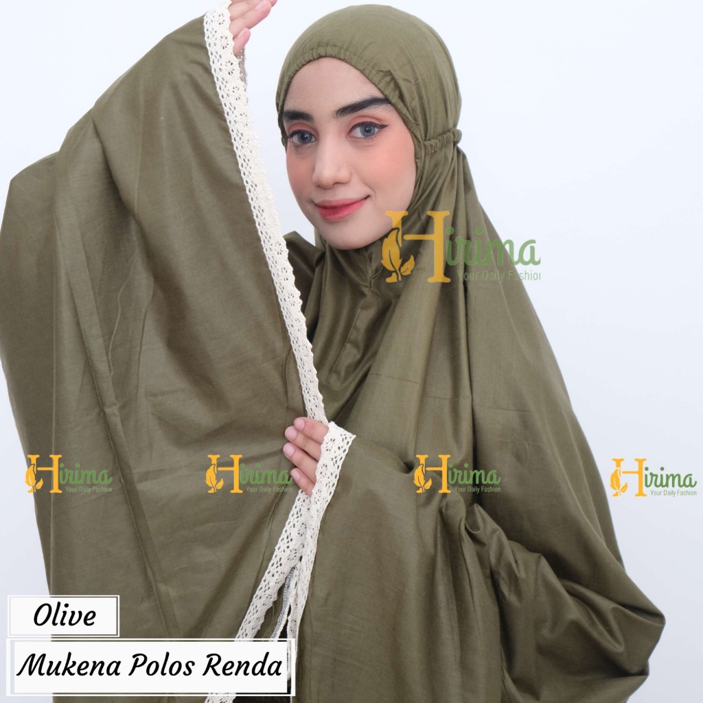 Mukena dewasa polos renda rajut jumbo | rukuh polos warna
