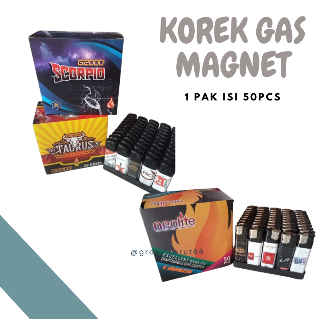 Korek Gas Magnet / Korek Gas Cetrek / Korek Gas Magnet G2000 / Korek Gas Neolite / Gasolin Magnet / 