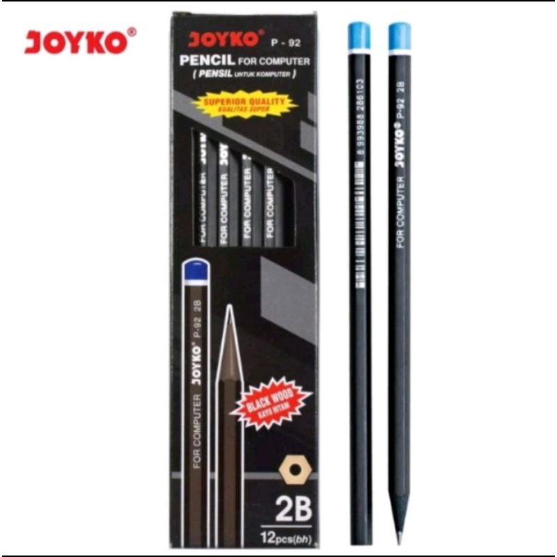 

pensil 2B joyko p 92 pensil joyko hitam