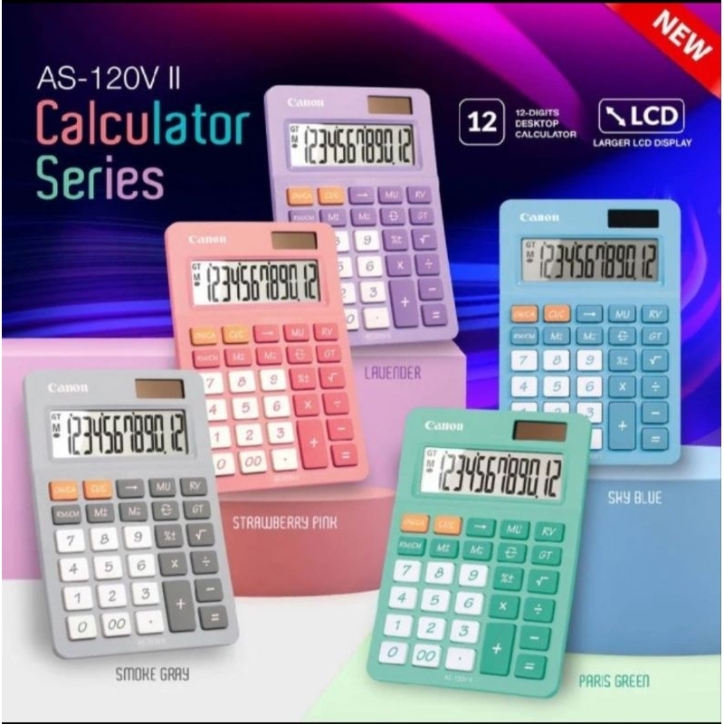 

Canon Calculator AS 120 V warna 12 Digit