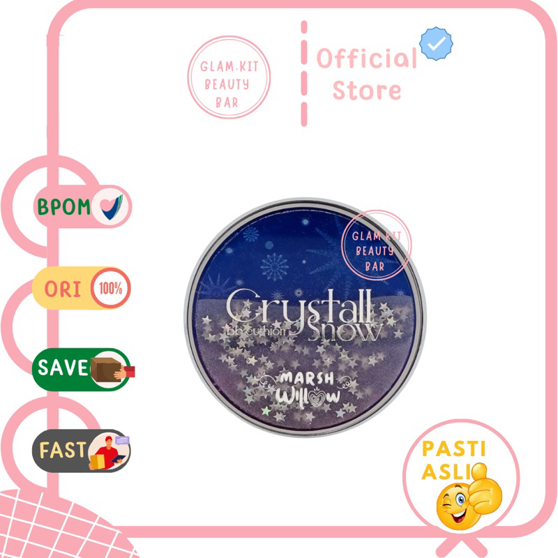 Marshwillow crystall snow bb cushion | bedak basah murah | cushion murah | cushion acne