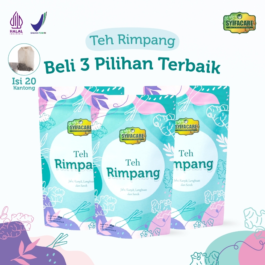 

Paket Hemat 3 Teh Rimpang Syifacare - Teh Celup Herbal 100% Alami, Tanpa Pengawet