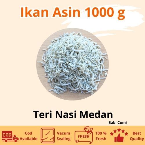 

teri medan / teri medan 1 kg / teri medan 1000 g / ikan asin murah / baby cumi / ebi / cumi asin / ikan kering