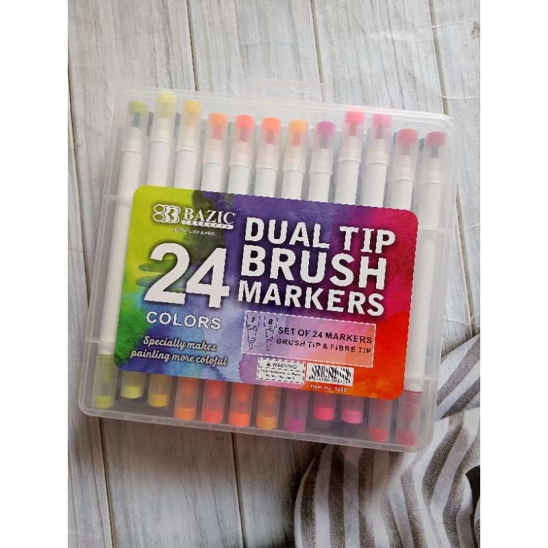 

BRUSH MARKER 24WARNA BAZIC 1239 DUAL TIP BRUSH