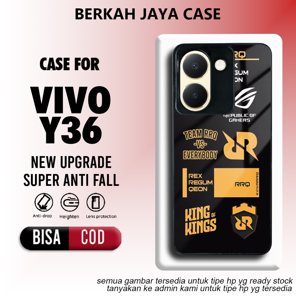 Case Vivo Y36 Terbaru - Casing Vivo Y36 - Motif Rrq - Hardcase Premium Glossy - Softcase Hp Vivo Ber
