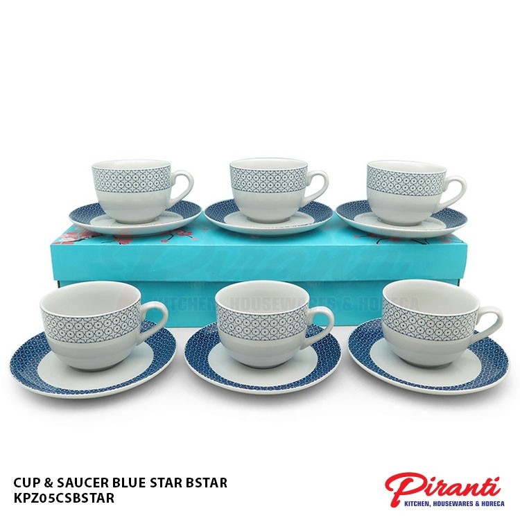 Cup & Saucer Porcelain Set Kopin 6 pcs / Tea Set Porcelain 6 pcs Kopin