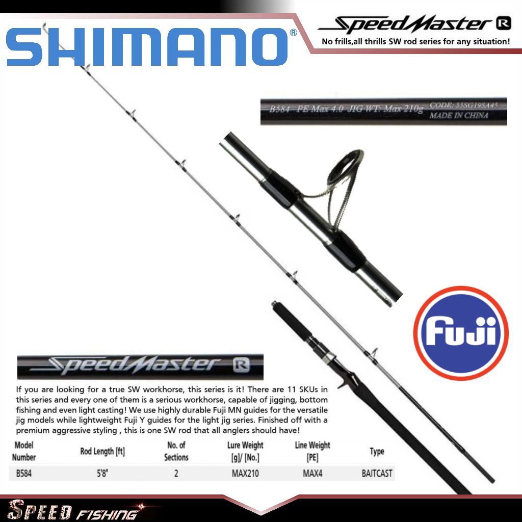 Joran Pancing Shimano Speed Master R B584 Joran Baitcast Jigging