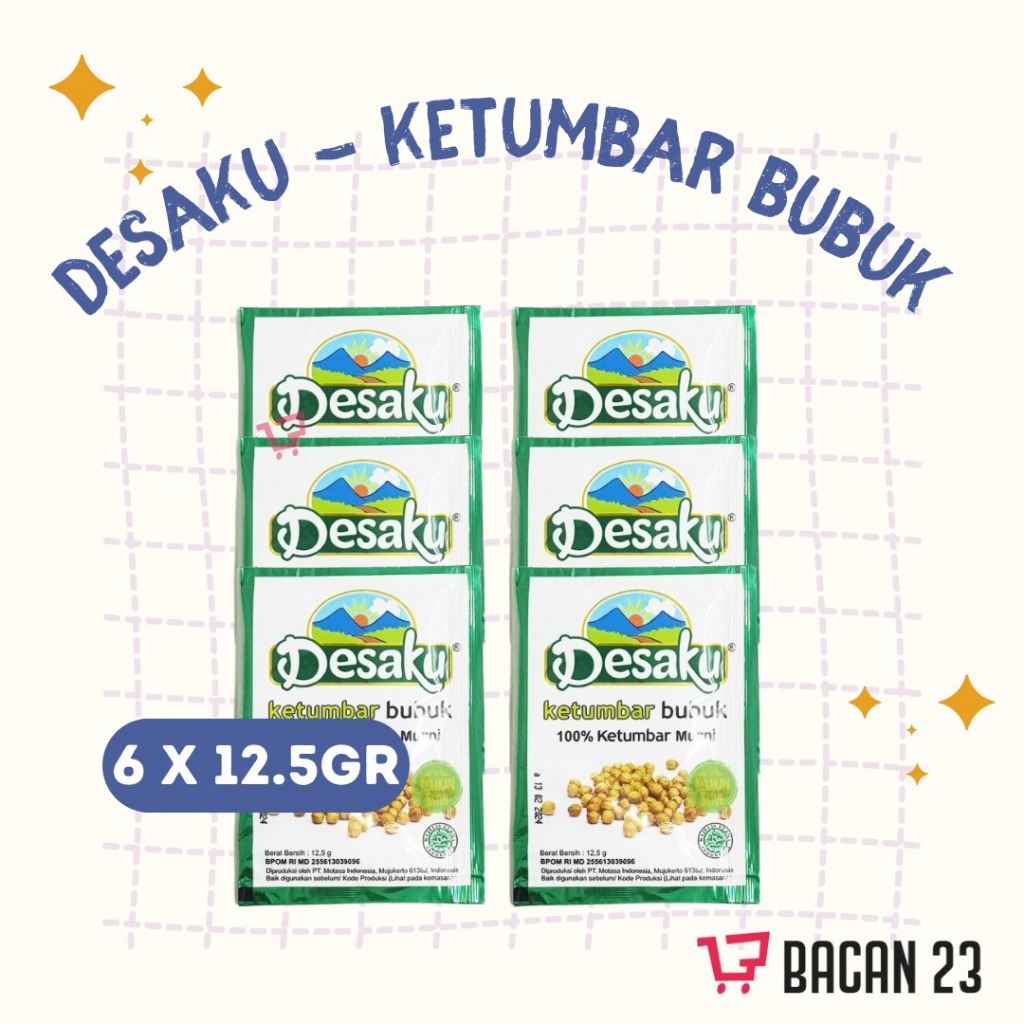 

Desaku Ketumbar Bubuk 100% Murni (6 pcs x 12,5 Gr) / Bumbu Dapur Alami / Ketumbar Murni