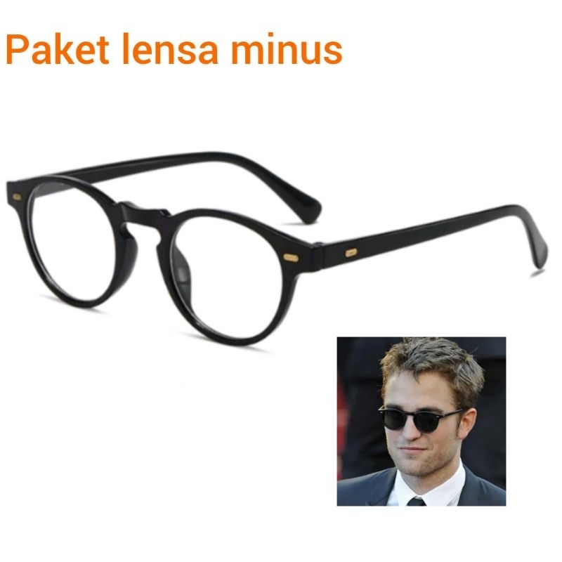 kacamata minus pria bulat kecil photocromic murah anti radiasi blueray bluecromic optik