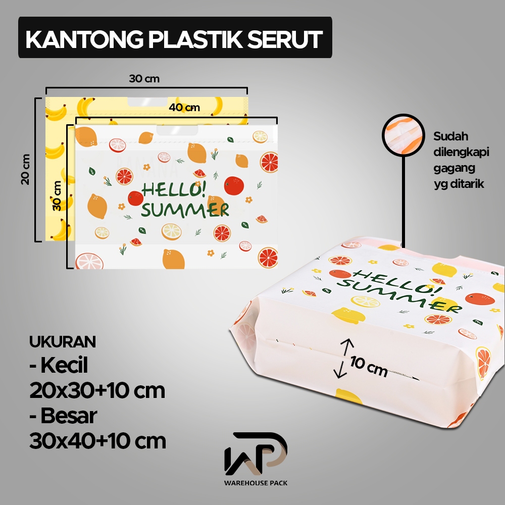 Kantong Plastik Serut Tas Shopping Bag Serut Totebag Karakter Totebag Shopping Plastic Goodie Bag