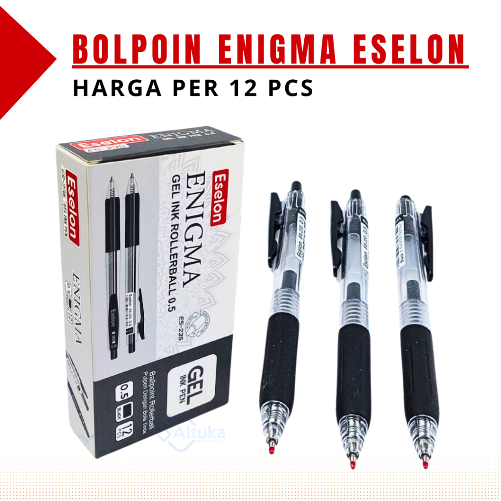 

(12 Pcs) Pulpen Eselon Enigma ES-235 / Ballpoint E-Gell Cetek 0.5mm