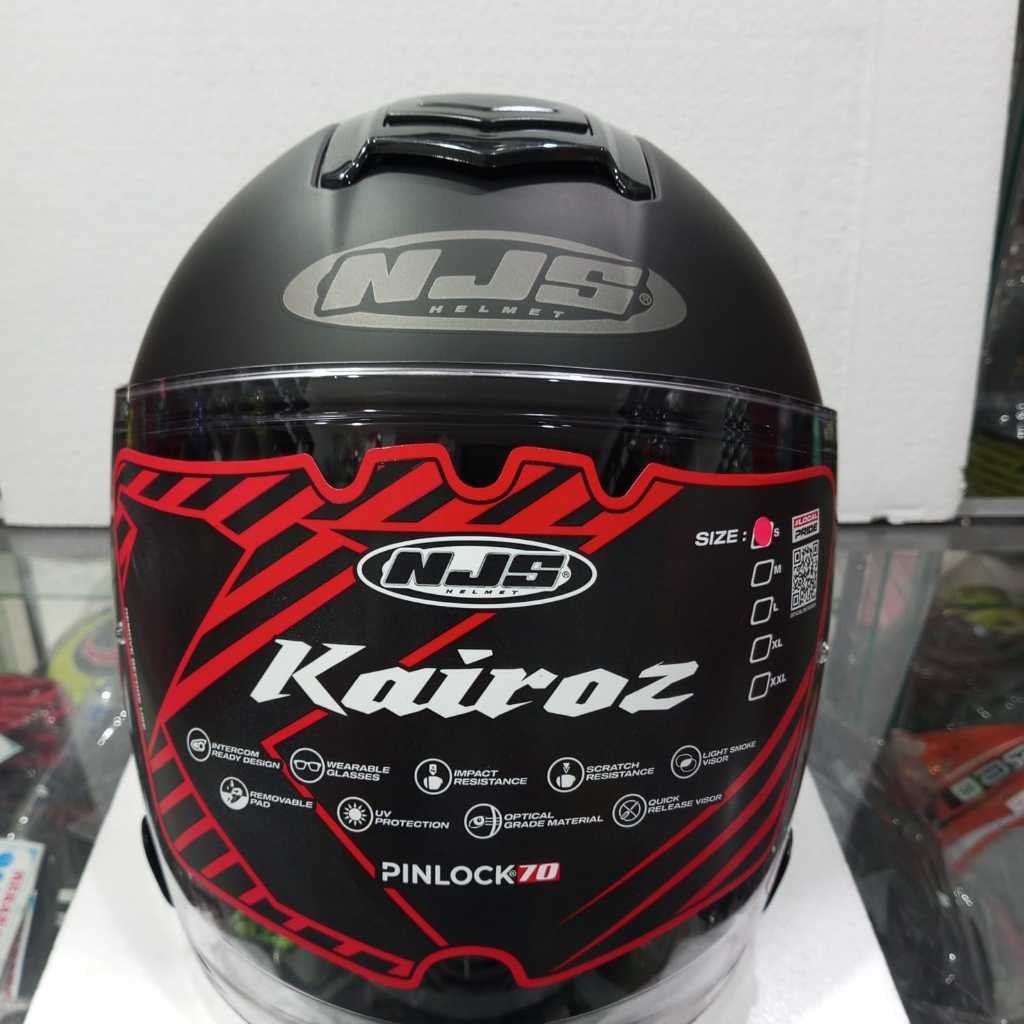 Helm NJS Kairoz Solid Hitam Doff Original